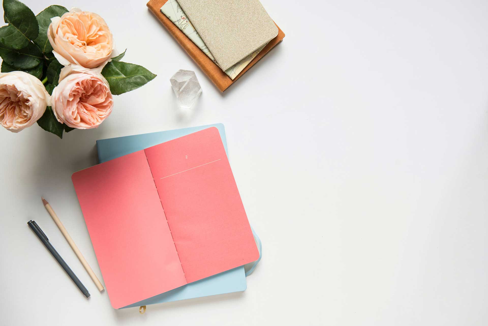 Flowers and journal